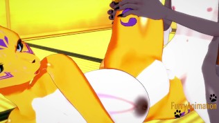 Digimon Hentai - Taomon & Grey Fox Hard Sex 2/2 