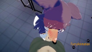 Beastars Hentai - POV Juno Yiff at theater club 2/3