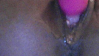 wet juicey pussy squirt on pink dildo