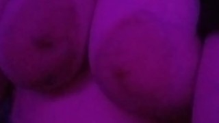 Cute Milf teases and drools on 36DDD breasts