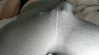 Teen babe in yoga pants plays with wet pussy *wet sounds*
