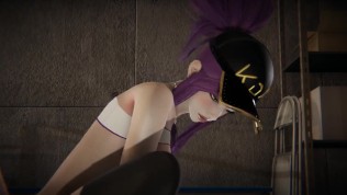 League of Legends clone sex – KDA Akali x KDA Akali (Masturbation, lesbian and threesome) – 3D Porn