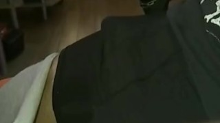 rubbing my cock through my boxers to get ready to cum