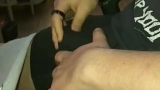 rubbing my cock through my boxers to get ready to cum