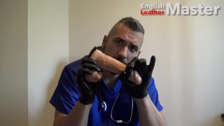 Doctor in scrubs teaches you to open your ass and throat using dildos PREVIEW