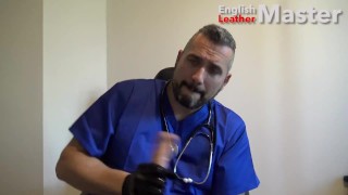 Doctor in scrubs teaches you to open your ass and throat using dildos PREVIEW