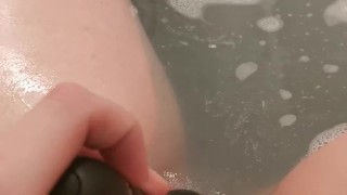 Having a play in the bath 