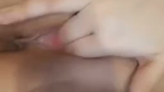 Fingering my tight pink pussy 