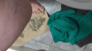 Teen boy pissing