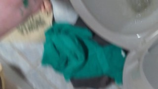 Teen boy pissing