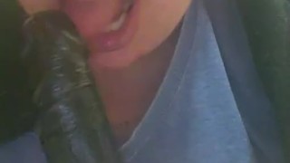 SUCKING THE DILDO 