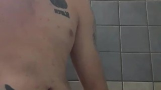 Young male masturbates and cums everywhere
