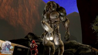 Surrounded, Hyper Sangheili Muscle Growth Animation