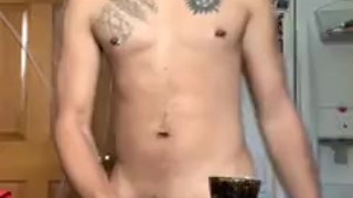 Naked bong hit