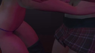 GTA V Two Sexy Lesbian Strippers Lapdance POV Modded