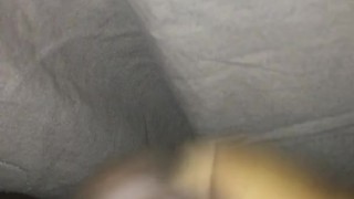 POV : under the cover playing with my thick black dick ... fan requests....