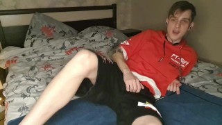 Russian Cums Twice while playing with a dildo.