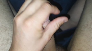 Long dry wank to cumshot orgasm
