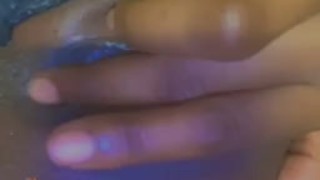 Róyalty the Pussy Fairy - wet ebony playing with wet pussy - solo amateur 