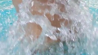 Naked Slo-mo Pool Fun