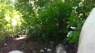 Артем сам себе дрочит ногами в лесу self suck autofellatio self footjob