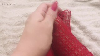Showing my thong! With legs, pussy, and feet play! 