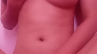 Busty asian moaning and pussy play tease