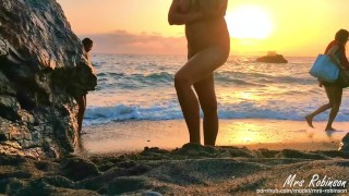 CAUGHT! Making Porn on public Beach gone wrong!