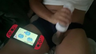 Muscular Solo with Toy while playing among us 