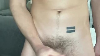 White Jock Jerks Off His BWC Till He Shoots A Huge Load