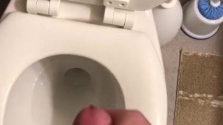 Sneaky cumshot in my bosses bathroom!