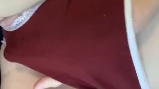Finger bang wet pussy in panties 