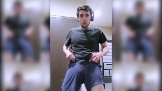 Horny Boy in Desperation Publicly Pees on Himself in the apartment Lobby