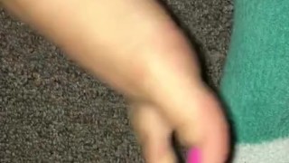 Stripping off my stinky cowgirl boots and socks