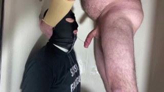 Straight alpha uses his faggot cocksucker's throat like a pussy and a urinal (clean version)