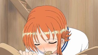 One Piece - Nami Blowjob And Facial Cumshot - Hentai POV P56
