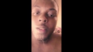 Sissy femboy throatfucks himself