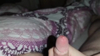 I scratch his balls with my sharp, pointed black nails and rub his cock until he cums *cumblast*