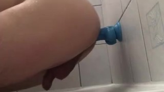 DILDO IN MY ASS IN THE SHOWER