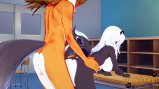Furry Hentai - Passerby is fucked by Fox