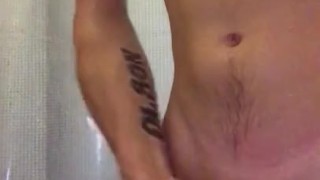 Dirty talk in the shower 