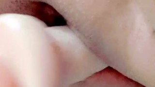 Tight pussy teen fucking big dildo