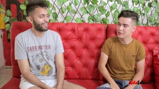 Gabriel's First Time Casting With Camilo Enjoying Some Good Head Big Cock And Big Loads