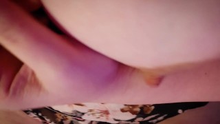AMATEUR FAT PUSSY rubbing/edging in secret until orgasm (SOUND ON)