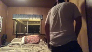 Hot Handjob with Mouthful of Cum Masturbating