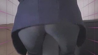 TikTok squat striptease