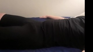 Hands-Free Cum in Athletic Compression Shorts - My First Time Ever!