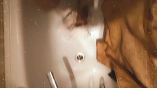 Pissing on a full diaper. 