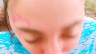 POV hot teen sloppy deepthroat