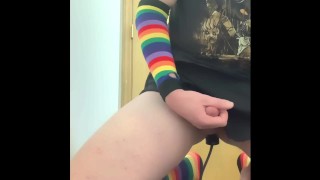 Cumming Hard With Huge Butt Plug In Ass